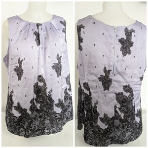 💎 Lilac Satin Working Top Sz M